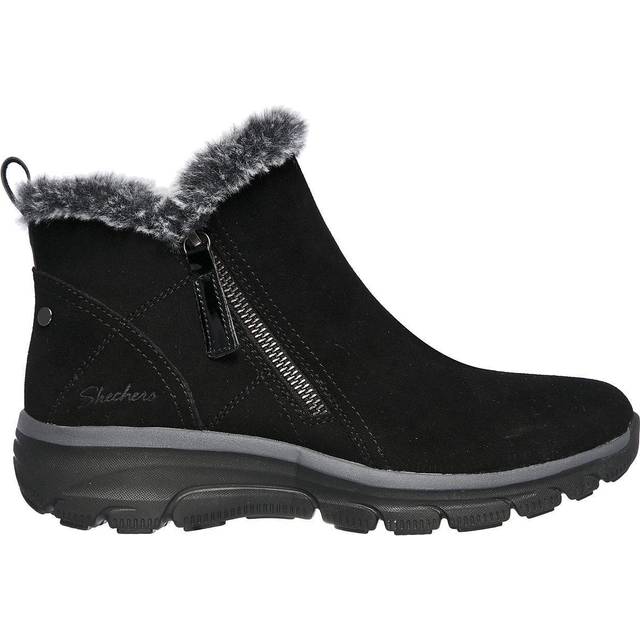 Skechers Enkel att använda – hög dragkedja dam Mode Känga Blixtlås Bootie, Choklad, 38 EU