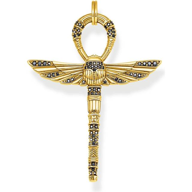 Thomas Sabo Pendant egyptian cross of life gold black PE741-414-11 - yellow gold-coloured/black - one size