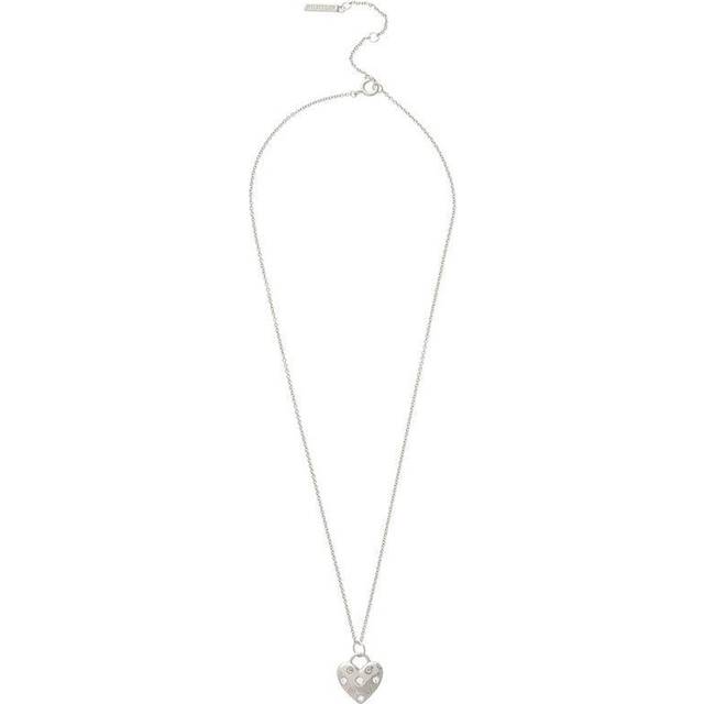 Olivia Burton Rose Gold Heart Necklace - Red - Adjustable