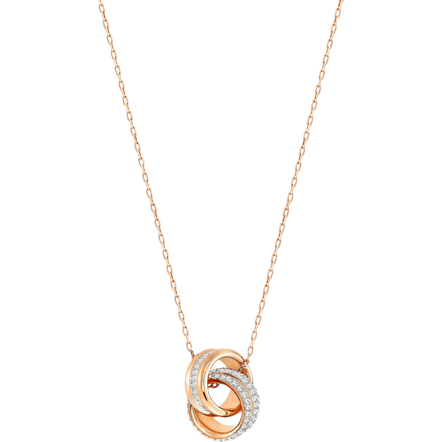Swarovski Hyperbola Clear Crystals And Rose Gold Tone Plated Pendant 5240525 For Women