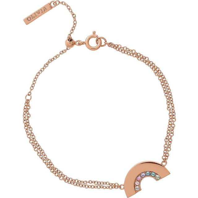 Olivia Burton Rose Gold Rainbow Bracelet
