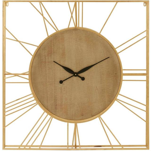 Premier Housewares Yaxi Gold Square Wall Clock 91cm - 91 x 10 x 91cm