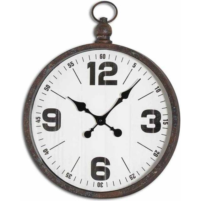 Hampton Pocket Wall Clock - Glass/Metal - L6 x W38 x H49 cm - Brown