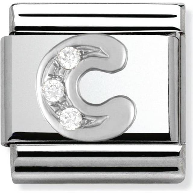 Nomination Classic Silver CZ C Letter Charms