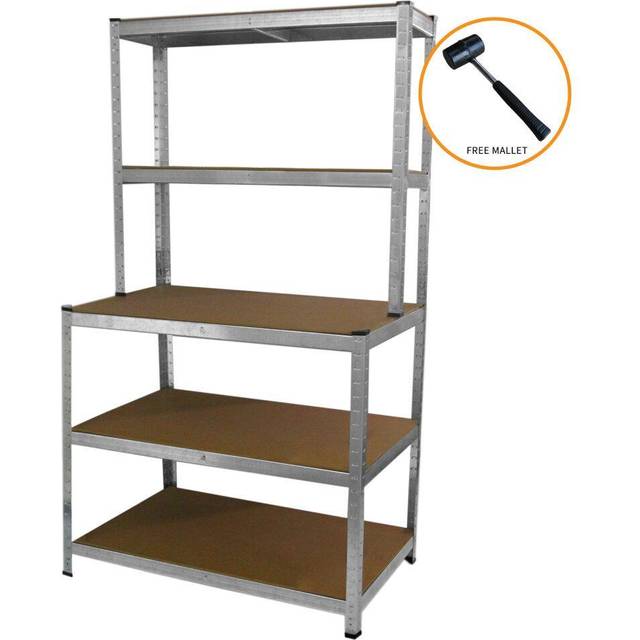Monstershop Monster Racking Galwix Workbench Shelving Unit In Silver - One Size