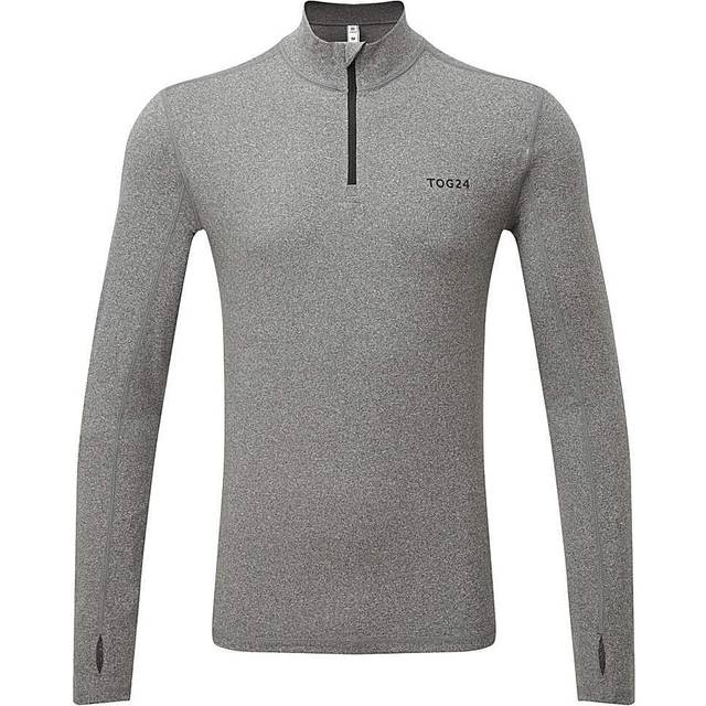 TOG24 Snowdon Mens Thermal Zipneck Grey Marl - Size Large