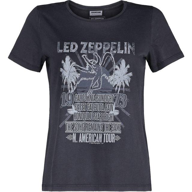 Noisy May x Led Zeppelin - Nate Washed Black - T-Shirt - black - M - 100% Cotton,Jersey