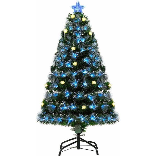 Christmas Time 4ft White Light Artificial Christmas Tree w/ 130 LEDs Star Topper Tri-Base | TJ Hughes