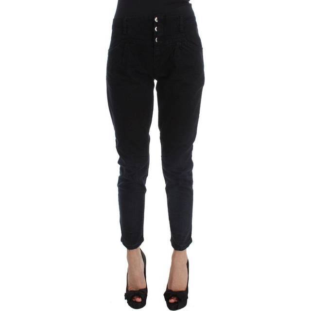 Costume National, Jeans, Dame, Sort, W27, Bomuld, Kostume national sort bomuld slank pasform beskåret jeans