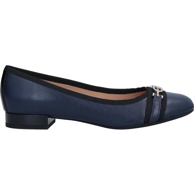 Annytah Leather Ballet Pumps - Navy Blue - 36 (3.5)