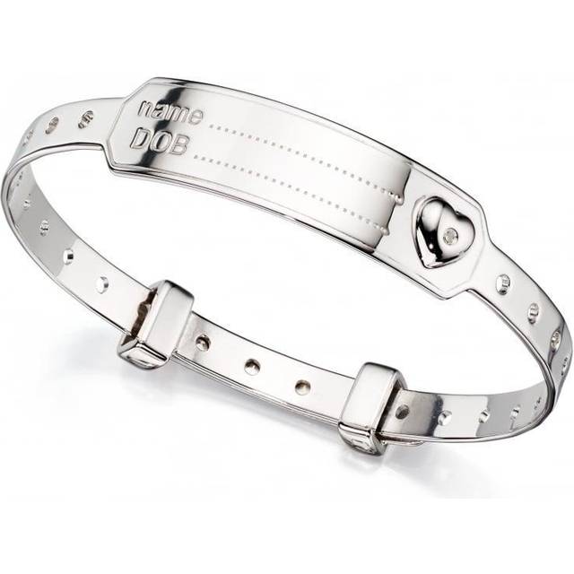 Sterling Silver Heart Medical Baby Bangle B4875