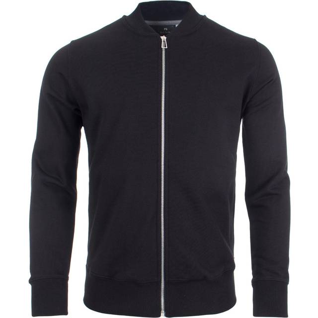 Ps By Paul Smith Mens Grey Melange Zebra-embroidered Long-sleeve Organic-cotton Bomber Jacket S - GREY MELANGE