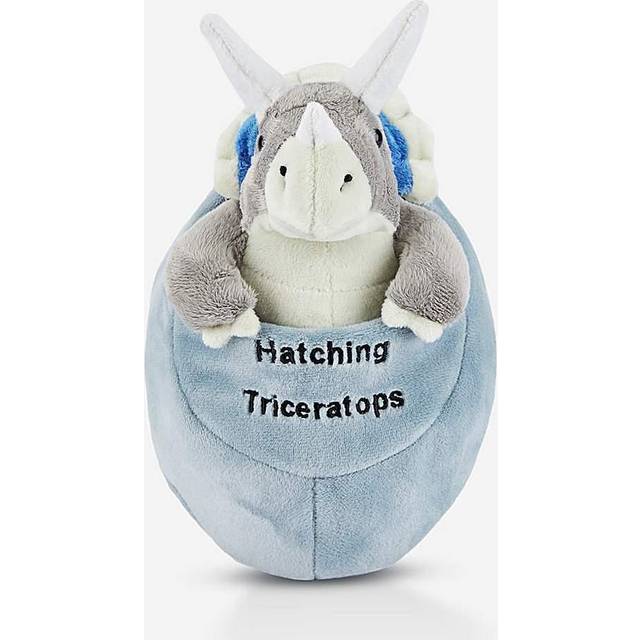 Plush Children's Stuffed Soft Cuddly Plush Toy-Part of Safari Animals Collection, Perfect for Kids (15cm Height)(Easter Egg Triceratop Dinosaur)