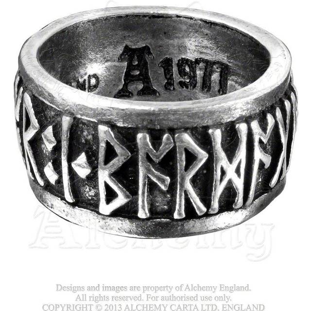 Alchemy Gothic Runes Ring silver coloured - XL