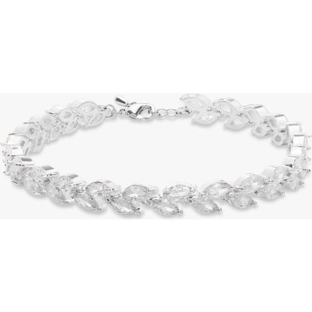Jon Richard Silver Cubic Zirconia Multi Navette Bracelet - One Size