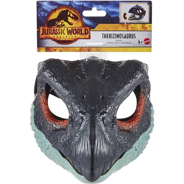 Jurassic World Dominion Therizinosaurus Dinosaur Mask with Opening Jaw, Costume and Role-Play Gift