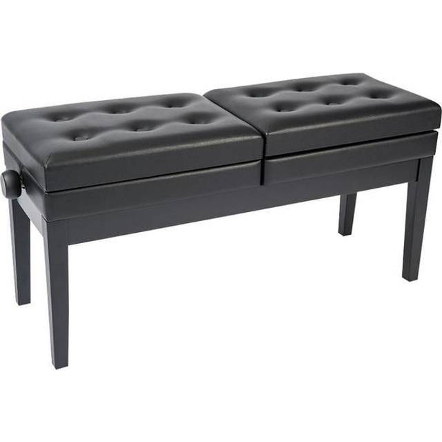 KINSMAN KPB20BK Double Piano Bench - Satin Black, Black