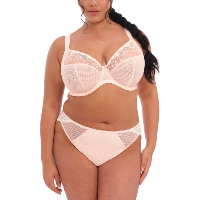 Elomi Womens Charley Side Support Plunge Bra - Pink - Size 44DD