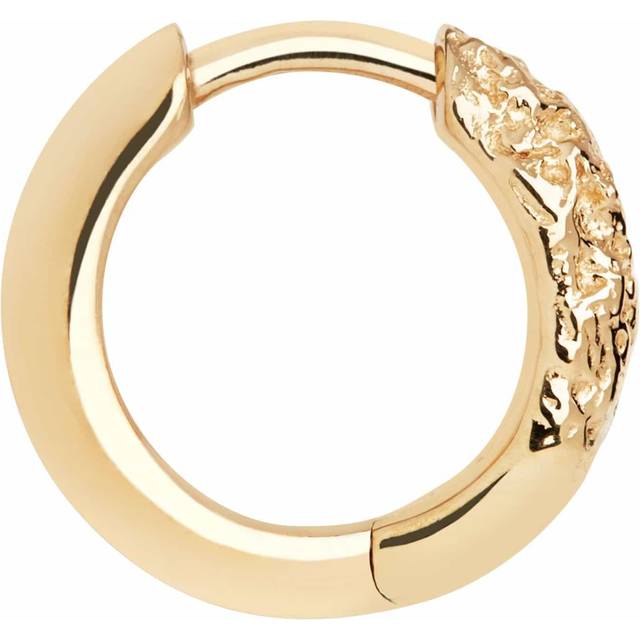 Maria Black Womens Gold Axton Chunky Textured 22ct Gold-plated 925 Sterling-silver Huggie Hoop Earring 1 Size - GOLD