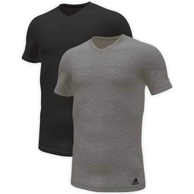 Adidas Sports Underwea Män multipack V-hals T (2-pack) baselayerskjorta, vit, L