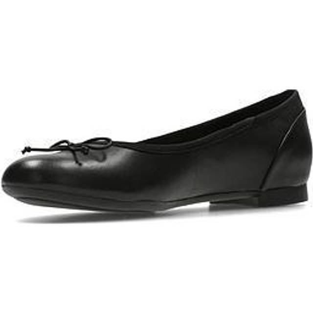 Clarks dam couture Bloom stängda ballerinaskor, Svart läder svart, 41 EU