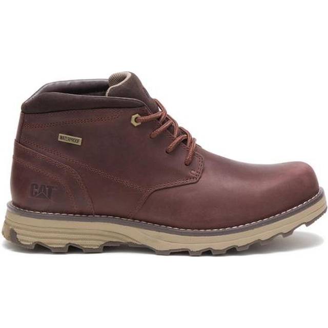 Caterpillar Men's Elude Waterproof Brown Wide Fit Cat Ankle Boots- UK 11