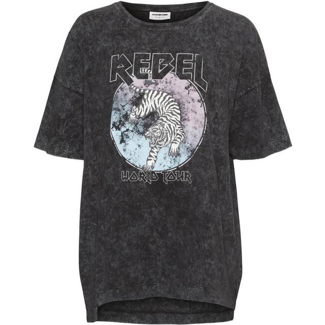 Noisy May - Tori Ida Washed - T-Shirt - black - S - 100% Cotton,Jersey