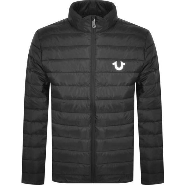 True Religion, Winter Jackets, male, Green, L, Logo Puffer Jacket Kalamata Zip Fastening