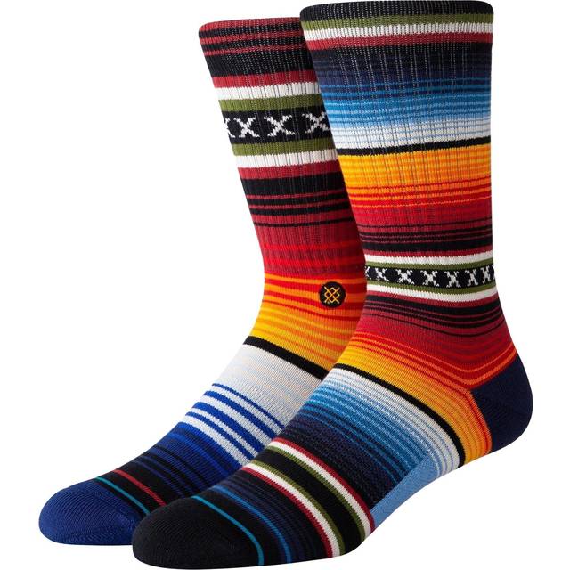 Stance Current St Crew Skate Socks, M Red - Black/Red/Blue - Men's UK 5.5-8, Women's UK 6-8.5