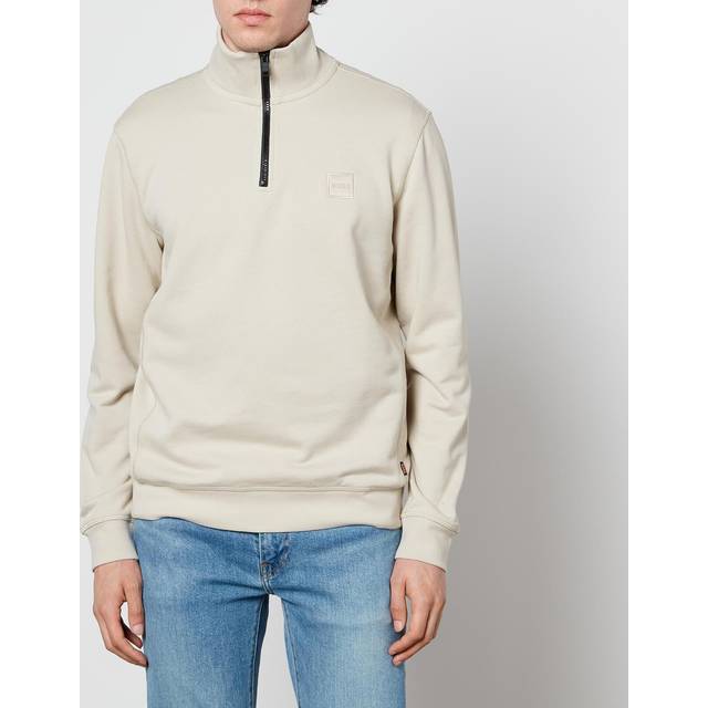 BOSS Zetrust Half Zip Sweater Light Beige size XXL