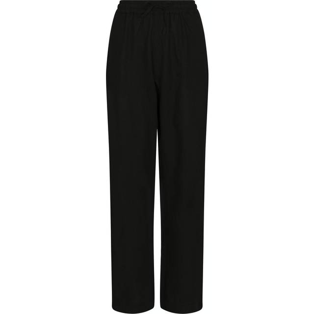 Neo Noir, Byxor, Dam, XS, Bomull, Sonar Linen Wide Leg Pants - black (XS)