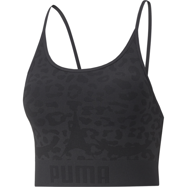 Puma Womens FormKnit Seamless Long Training Bra Size: Small, Colour: Black