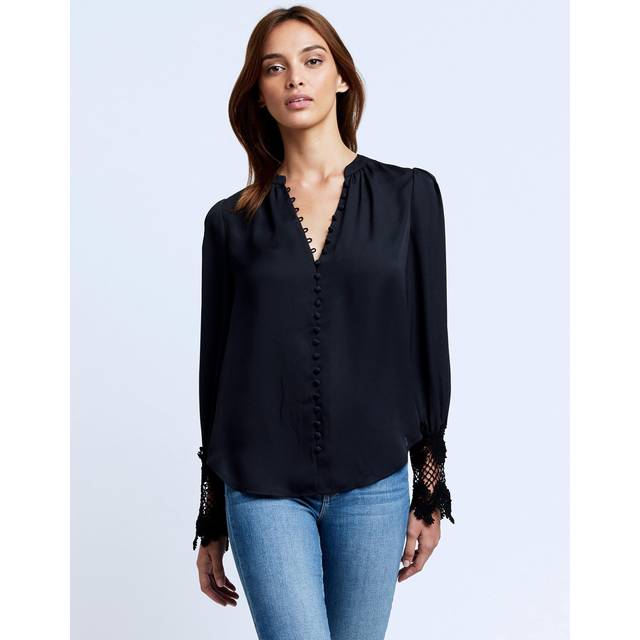 L'AGENCE Ava Blouse Top In Ivory - XS