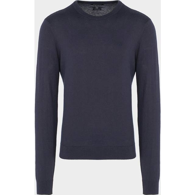 Basic crew neck sweater with embroidered logo