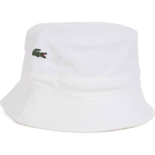 Lacoste Piqué Bucket Hat Size M White
