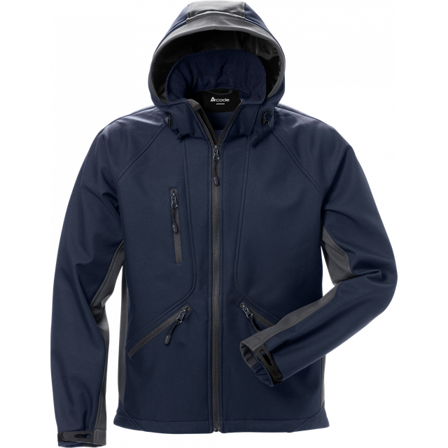 ACODE herr Windwear Soft Shell huvjacka färg svart storlek 52/54 (L)
