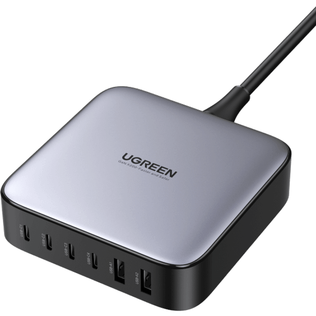 UGREEN Nexode 200W USB C Charger 6 in 1 GaN3 Fast Desktop Power Adapte