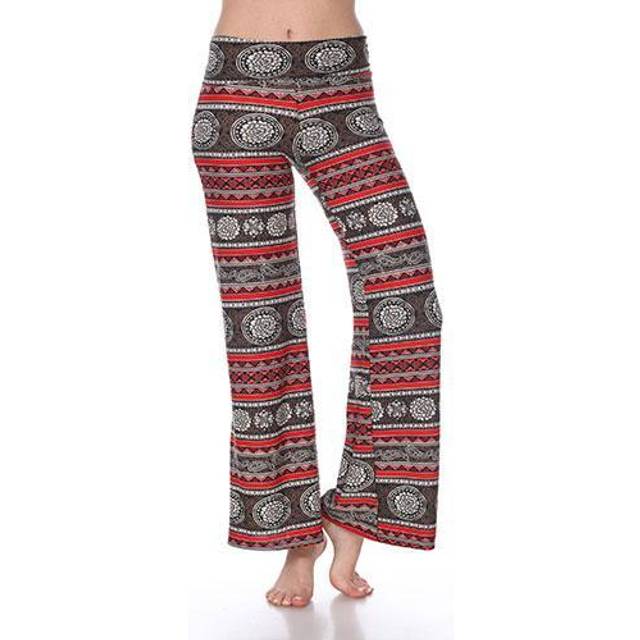 White Mark Printed Palazzo Pants, 124-Grey Sneak - Medium
