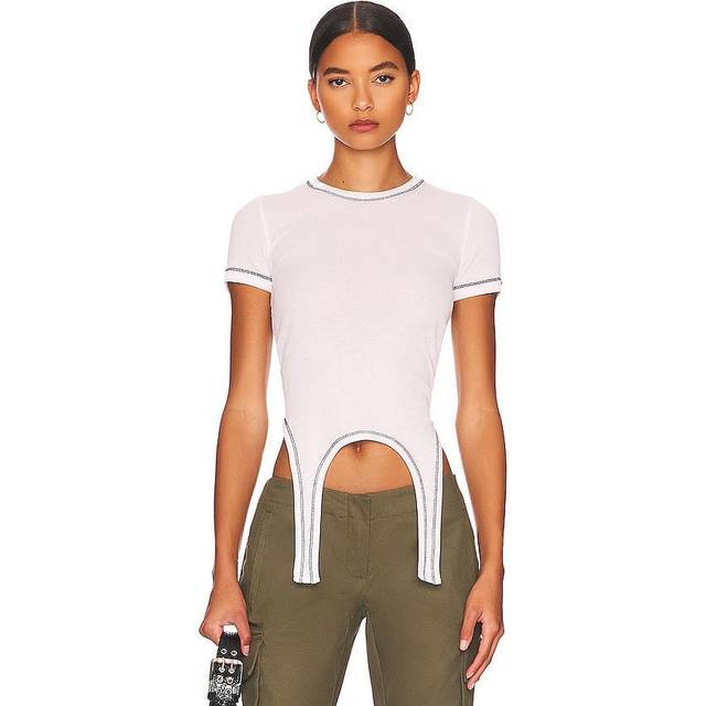White Cut Out Cotton Top (XS)