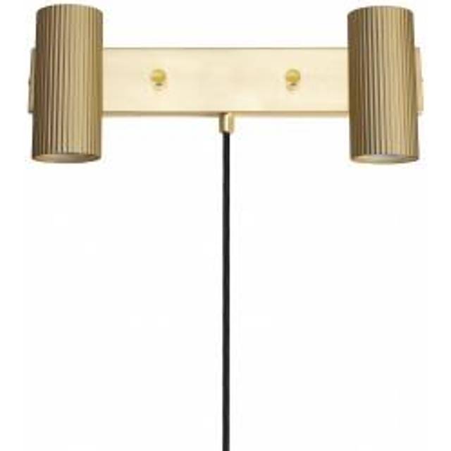 Globen Lighting Hubble 2 vägglampa Borstad mässing