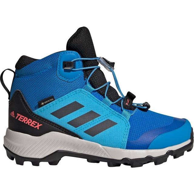 Terrex Mid GORE-TEX Hiking Shoes Junior, 30, BLURUS/GRESIX/TURBO