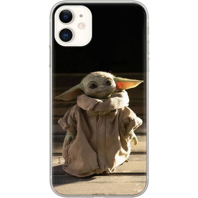 ERT GROUP mobiltelefonfodral för Apple Iphone 11 originalt och officiellt licensierat Star Wars mönster Baby Yoda 001 Vit anpassad till formen på mobiltelefonen, fodral tillverkad av TPU-plast
