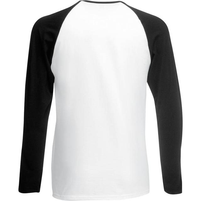 Mens Long Sleeve Baseball T-Shirt - BC328 - White/Royal Blue / XL / White/Royal Blue