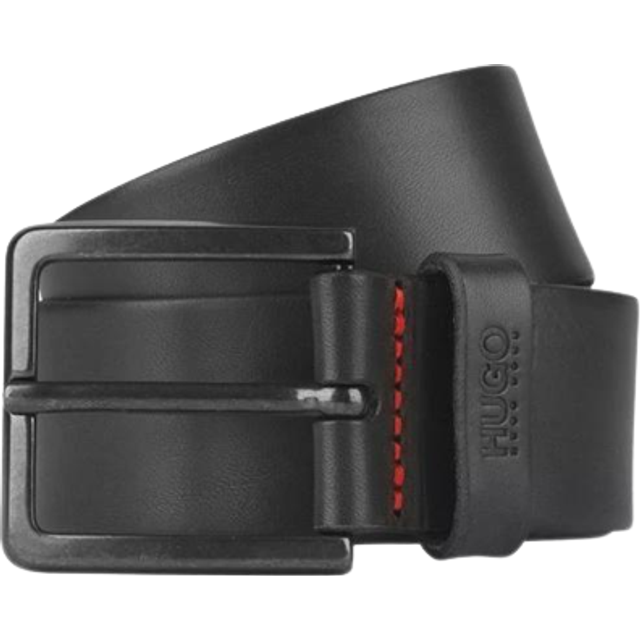 Hugo Womens Gioni Mens Leather Belt - Black - Size 38 (Waist)