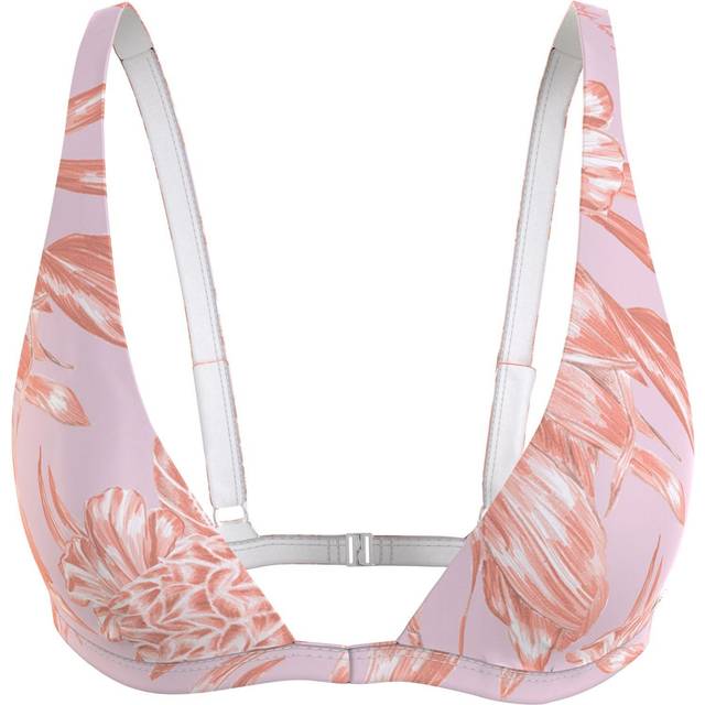 Tommy Hilfiger Triangle Fixed RP Bikini Top - Pink - Small