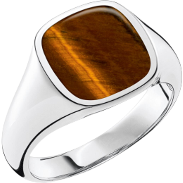 Thomas Sabo Ring classic tiger&#x2018;s eye brown TR2332-045-2-64 - brown/silver-coloured
