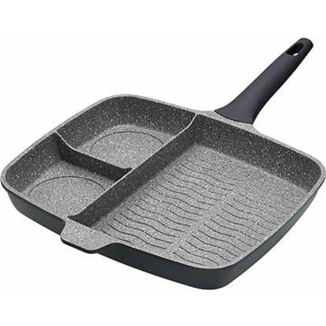 Masterclass Aluminium Three Section Grill Pan - One Colour