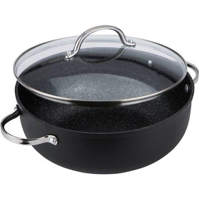 Prestige 28cm 5.7L Scratch Guard Aluminium Chefs Casserole - Black