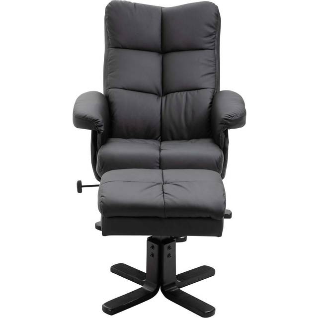 Sven Recliner Med Fotpall, Grå Tyg
