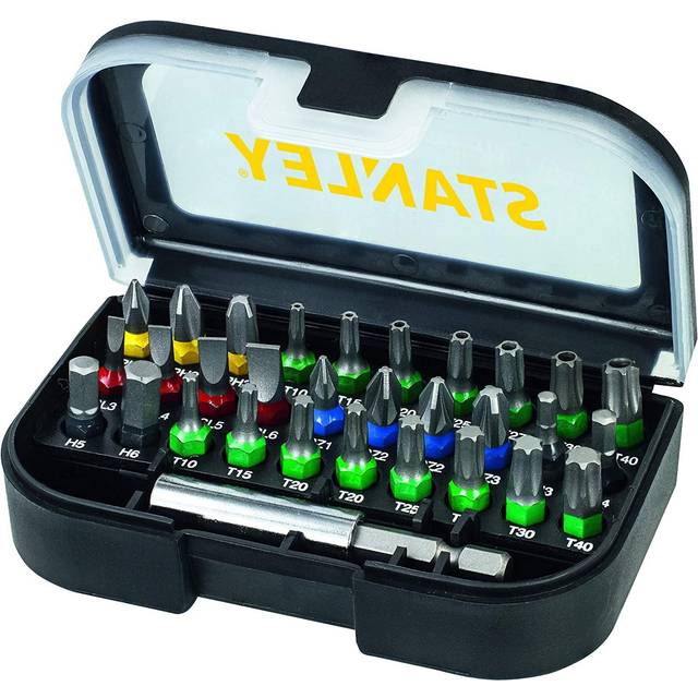 Stanley STA60490-XJ Juego de 31 piezas para atornillar, Black